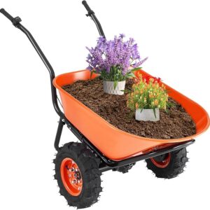 VEVOR Electric Wheelbarrow - 500W Garden Cart