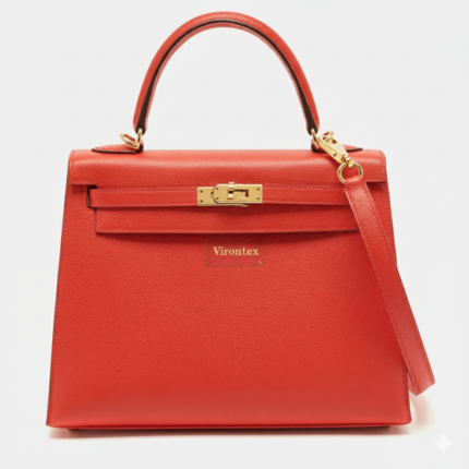 Virontex  Leather Gold Finish Kelly Sellier 25 Bag